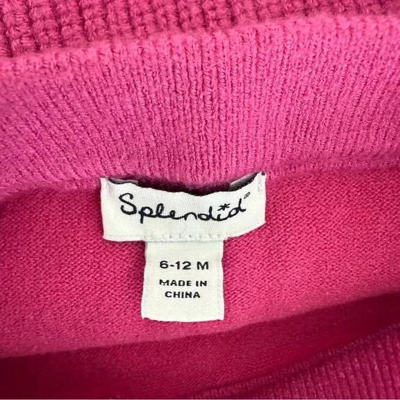 Splendid Baby Girl Pink Knit Sweater & Legging Set 6–12M Minimalist Aesthetic - Picture 5 of 6